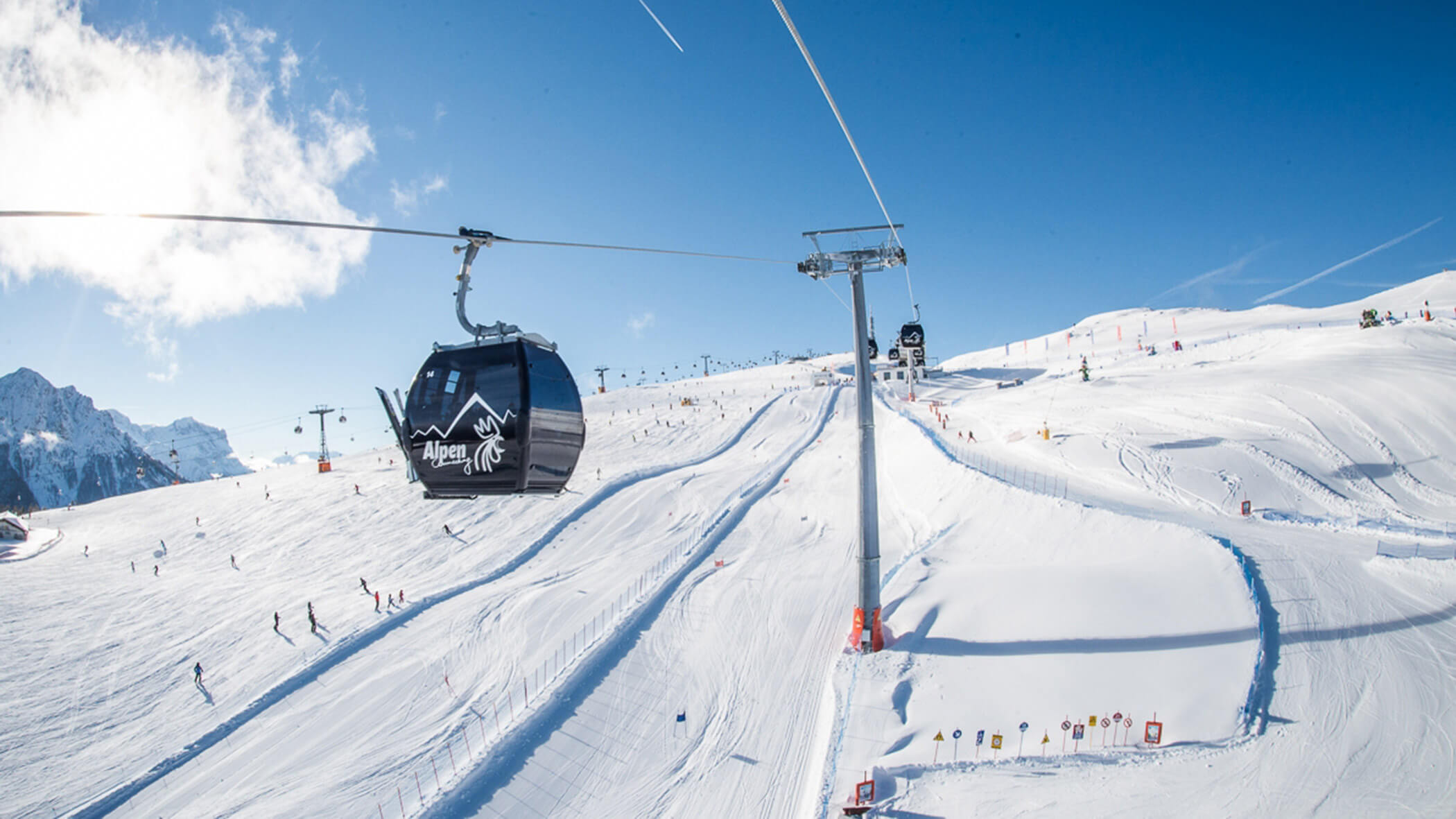 Gondel über den Skipisten vom Kronplatz - Bad Bergfallerhof